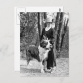 セントバーナード&ボストンテリア， 1925 ポストカード (正面/裏面)