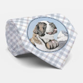 セントバーナ絵画ードズカウトオリジナルドッグアート ネクタイ (ロール)
