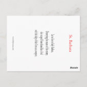 セントバーバラ祈りの言葉カード ポストカード (裏面)