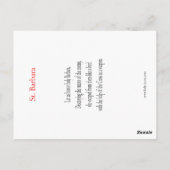 セントバーバラ祈りの言葉カード ポストカード (裏面)