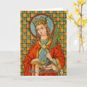 セントバーバラ(JP 01)グリーティングカード1 カード (黄色い花)