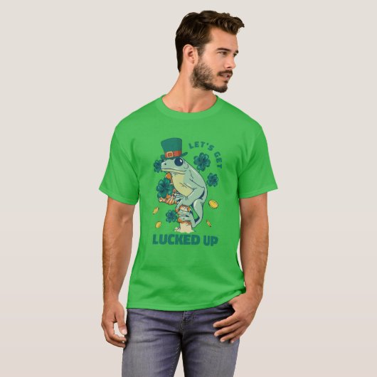 セントパッおもしろいクスのカエルを運び上げよう Tシャツ (正面フル)