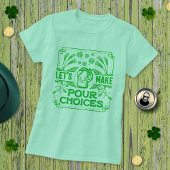 セントパッおもしろいクスIrishビール注ぎチョイス緑 Tシャツ