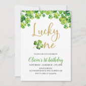 セントパッツラッキーワン誕生日招待状 招待状 (正面)