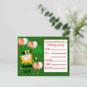 セントパットの誕生日パーティーの招待状 インビテーションポストカード (スタンド正面)