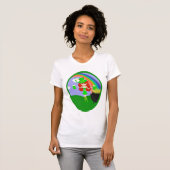 セントパットデイレッドヘッドガールレプレシャンとレインボー Tシャツ (正面フル)