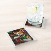 セントパット犬 ガラスコースター (アングル)