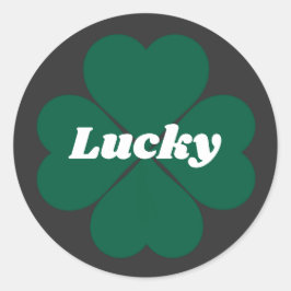 セントパティのシャムロック | green lucky clover ラウンドシール