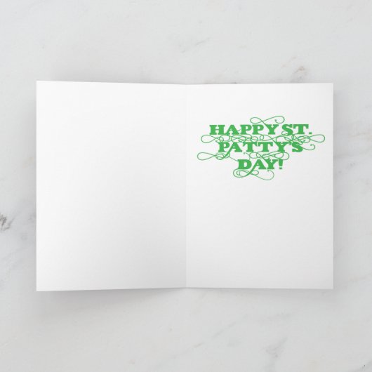 セントパティの日のカエルにグリーンを取る カード (内部)