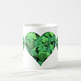 セントパティーズの日、緑のシャムロック、アイルランドのハート コーヒーマグカップ