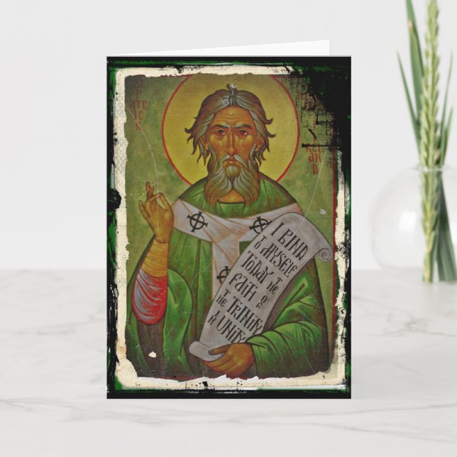 セントパトリックのアイコンオングリーン カード (正面)