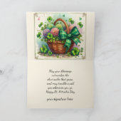 セントパトリックのアイリッシュブレッシング  ホリデーカード (内部)