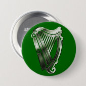 セントパトリックのアイルランドボタンの名札の日のハープ 缶バッジ (正面&裏面)