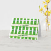 セントパトリックのグリーンビアパターン カード (黄色い花)