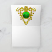 セントパトリックのケルトのハート カード (内部)