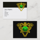 セントパトリックのケルトハート、シャムロック、白黒 名刺 (正面/裏面)