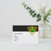 セントパトリックのケルトハート、シャムロック、白黒 名刺 (スタンド正面)