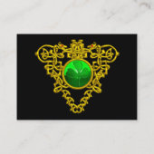 セントパトリックのケルトハート、シャムロック、白黒 名刺 (裏面)