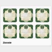 セントパトリックのスパークリシャームロック/ハートアイルランド スクエアシール (シート)