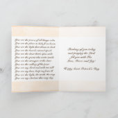 セントパトリックのデイアイリッシュ祈りの言葉カスタムカード カード (内部)