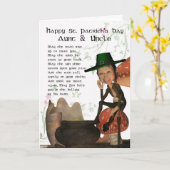 セントパトリックのデイカードとレプレショーアン叔母とアンクラス カード (黄色い花)