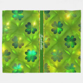 セントパトリックのデイクローバー4リストコレクショントレンディー フリースブランケット (正面(横))