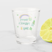 セントパトリックのデイシャムロックポット金ゴールドケルト結び目模様 ショットグラス (裏面)