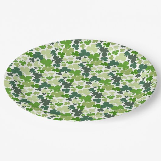 セントパトリックのデイシャームロック紙プレート9" ペーパープレート (アングル)