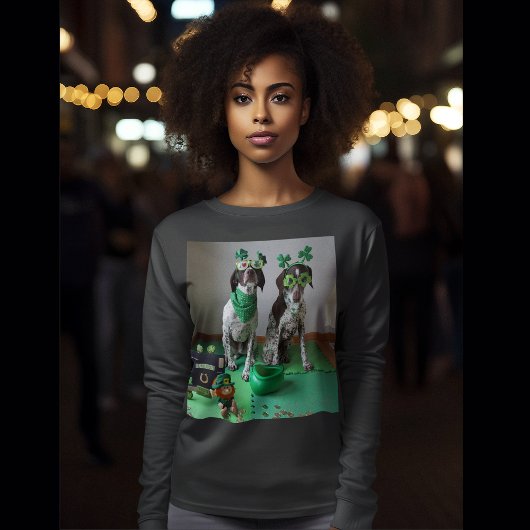 セントパトリックのデイドッグズパーティーレディース長袖 Tシャツ