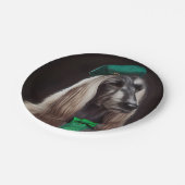 セントパトリックのデイドレスのアフガン犬 ペーパープレート (アングル)