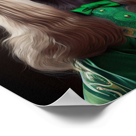 セントパトリックのデイドレスのアフガン犬 ポスター (角)