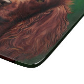 セントパトリックのデイドレスを着たアイルランドの赤いセッター犬 カッティングボード (角)