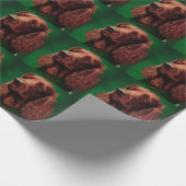 セントパトリックのデイドレスを着たアイルランドの赤いセッター犬 ラッピングペーパー (角)