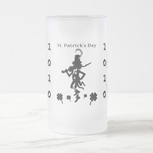 セントパトリックのデイビールマグテンプレート フロストグラスビールジョッキ (中央)