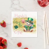 セントパトリックのデイベアキャンディ誕生日ラッキーワン スタンダードカクテルナプキン (インサイチュ)