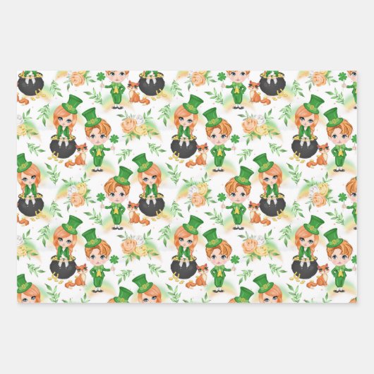 セントパトリックのデイラッド&クラスラッピング紙 ラッピングペーパーシート (正面)