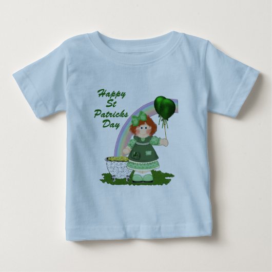 セントパトリックのデイ小さな女の子Tシャツ ベビーTシャツ (正面)