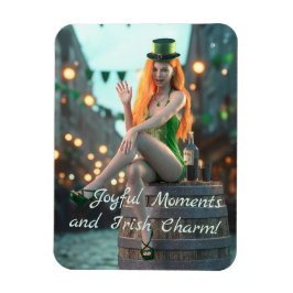 セントパトリックのデイ美しいが樽の上に座る マグネット
