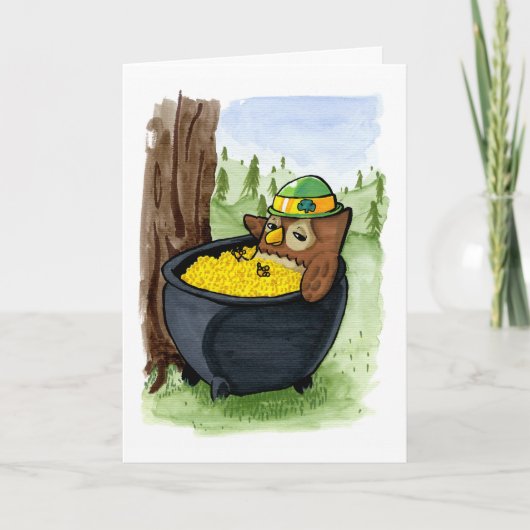 セントパトリックのフクロウ カード (正面)