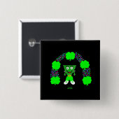 セントパトリックのフランケンチーズ2インチスクエアボタン 缶バッジ (正面&裏面)