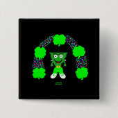 セントパトリックのフランケンチーズ2インチスクエアボタン 缶バッジ (正面)