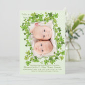 セントパトリックのベビーの写真の誕生の発表 案内状 (スタンド正面)