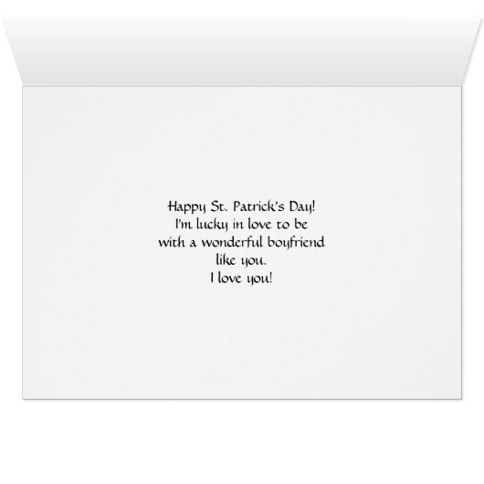 セントパトリックのボーイフレンドのための日， XOXOシャムロック (内部横(下))