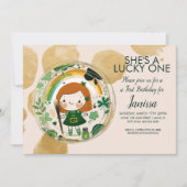 セントパトリックのラッキーな誕生日ガール シャムロック アーティスト 招待状 (正面)