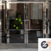 セントパトリックのラッキーチャームシャムロックヴィンテージかわいい ウィンドウサイン (オフィスドア)