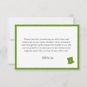 セントパトリックのレインボーベビーシャワー サンキューカード (裏面)