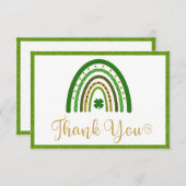 セントパトリックのレインボーベビーシャワー サンキューカード (正面/裏面)