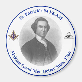 セントパトリックのロゴが入った3インチラウンドマグネット マグネット