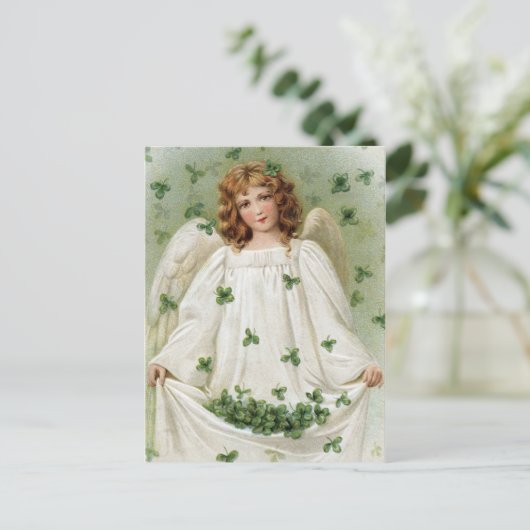 セントパトリックの天使が幸運を運んでいます ポストカード (スタンド正面)