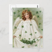 セントパトリックの天使が幸運を運んでいます ポストカード (正面/裏面)